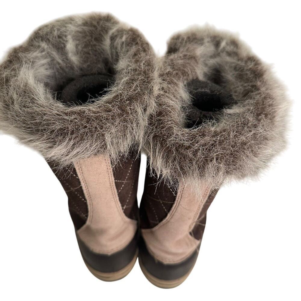 Polar Edge Thinsulate Suede Leather Faux Fur Boots Winter Womens Sz 7 Gorpcore - Picture 7 of 16